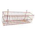customerize red color wire basket for pegboard ,slatwal or mesh grid panel